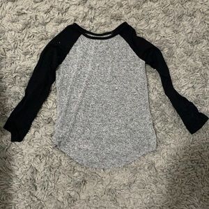 Long sleeve black and gray top